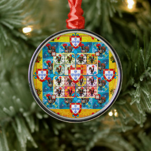 Portugiesische Keramik Ornament Aus Metall