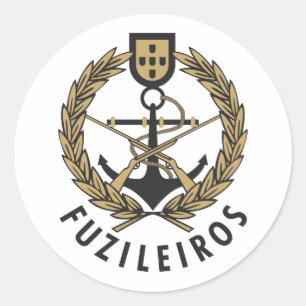 Portugiesische Marine "Fuzileiros" Runder Aufkleber