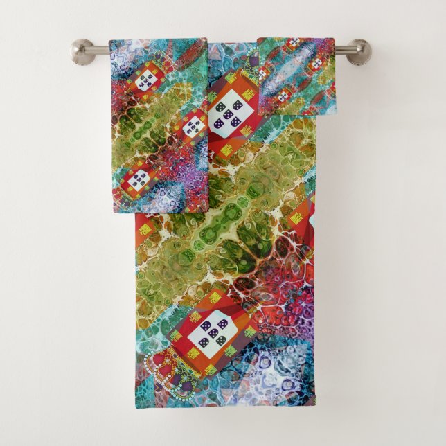 Portugiesische Muster Badhandtuch Set (Insitu)