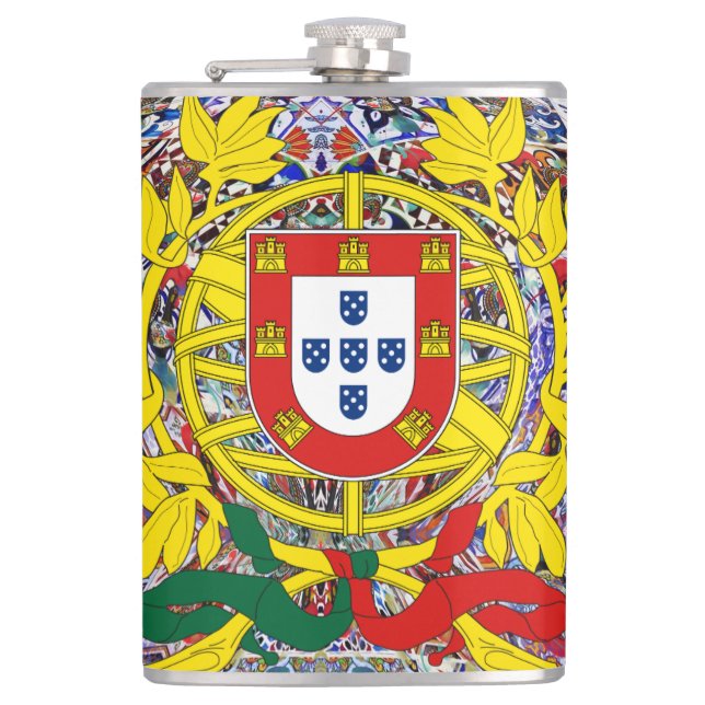 Portugiesische Muster Flachmann (Vorderseite)