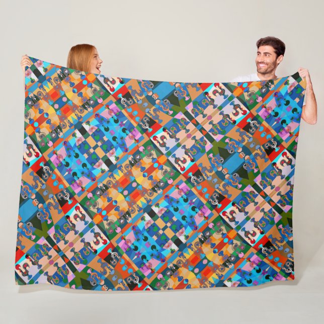 Portugiesische Muster Fleecedecke (Beispiel)