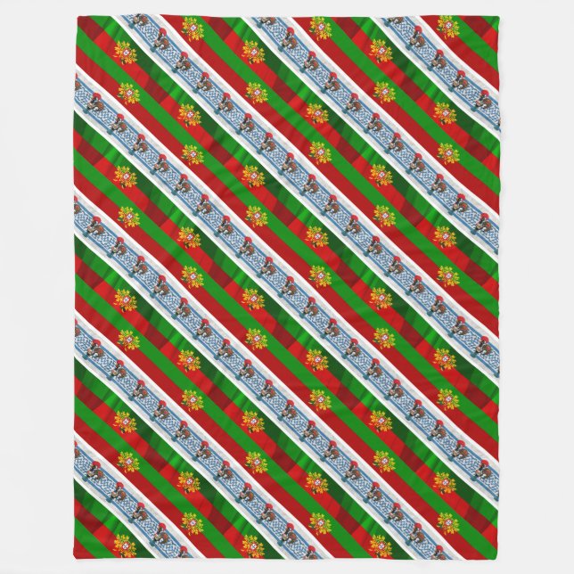 Portugiesische Muster Fleecedecke (Vorderseite)