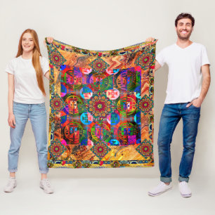 Portugiesische Muster Fleecedecke