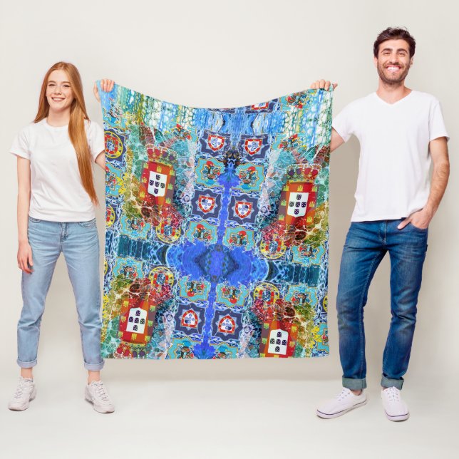Portugiesische Muster Fleecedecke (Beispiel)