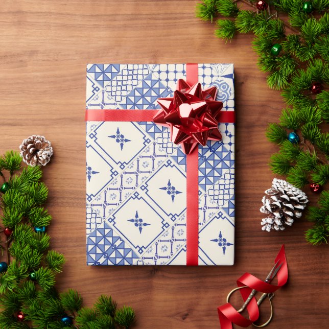Portugiesische Muster Geschenkpapier (Feiertagsgeschenk)