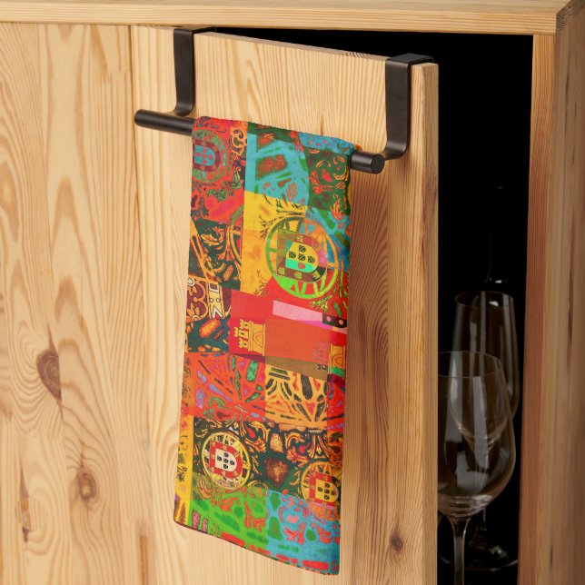 Portugiesische Muster Geschirrtuch (Drittel gefaltet)