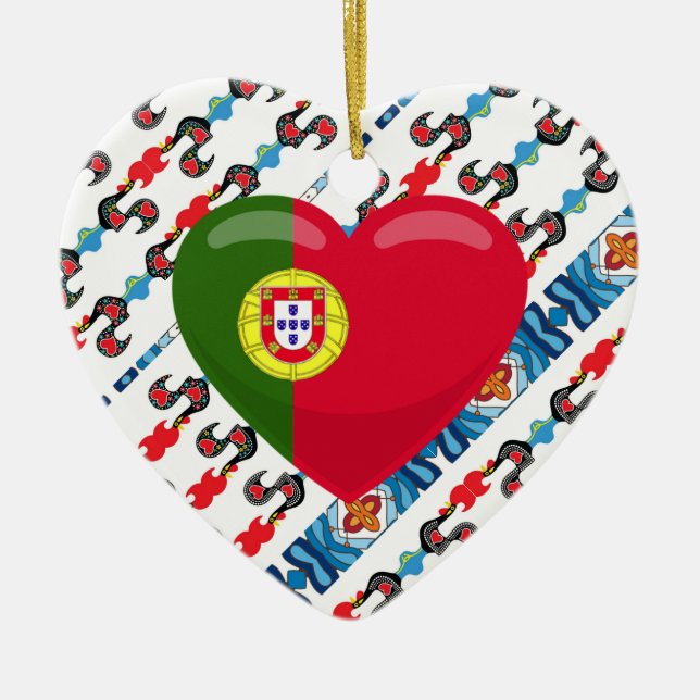 Portugiesische Muster Keramik Ornament (Vorne)