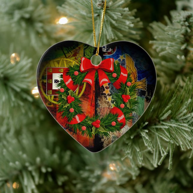 Portugiesische Muster Keramik Ornament (Baum)