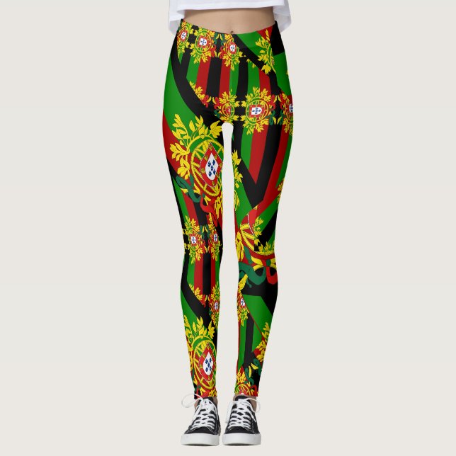 Portugiesische Muster Leggings (Vorderseite)