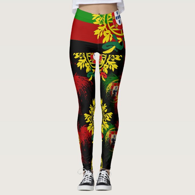 Portugiesische Muster Leggings (Vorderseite)