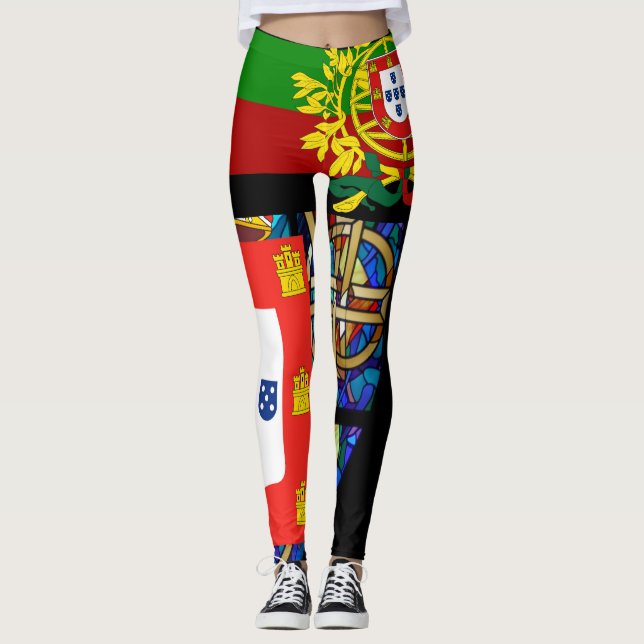 Portugiesische Muster Leggings (Vorderseite)