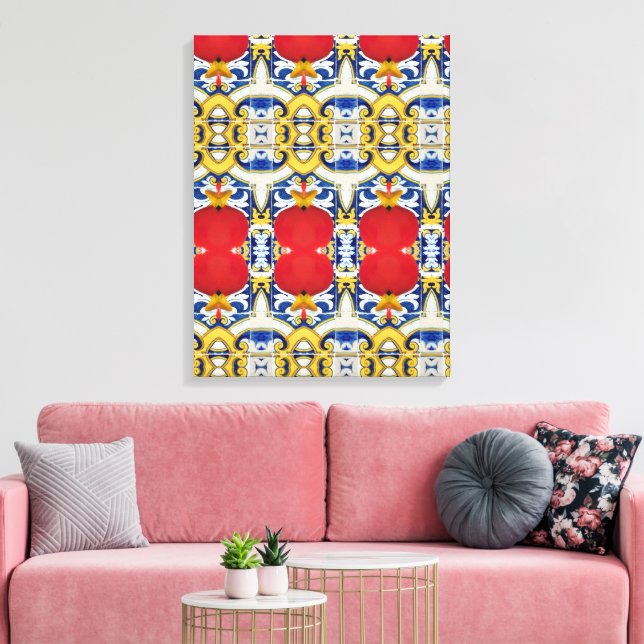 Portugiesische Muster Leinwanddruck (Insitu (Wohnzimmer))