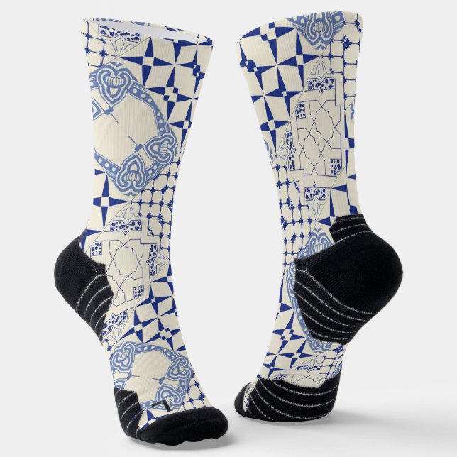 Portugiesische Muster Socken (Gewinkelt)