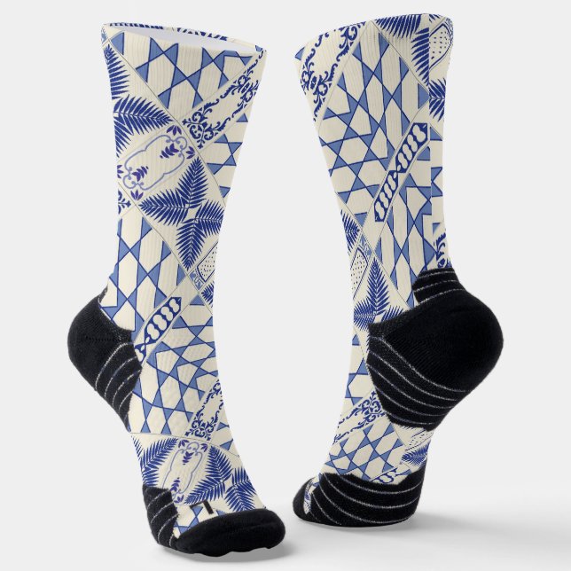 Portugiesische Muster Socken (Gewinkelt)