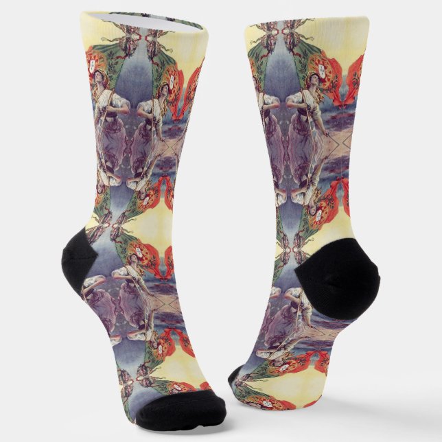 Portugiesische Muster Socken (Gewinkelt)