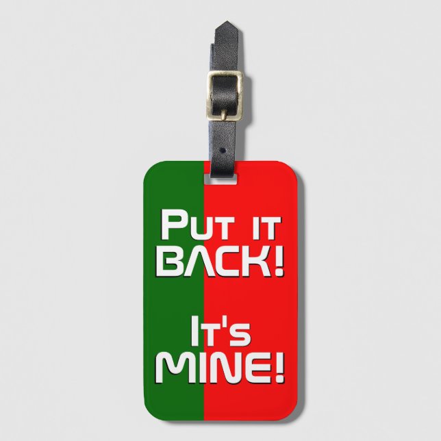 Portugiesische Nationalflagge Funny Patriotic Gepäckanhänger (Vorderseite Vertikal)