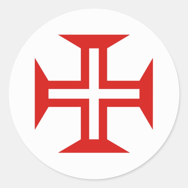 Portugiesische Nationalflagge-Symbol Militär Runder Aufkleber (Vorderseite)