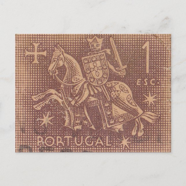 Portugiesische Porto-Briefmarke Postkarte (Vorderseite)
