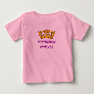 Portugiesische Prinzessin oder Prinzessin-Kleinkin Baby T-shirt