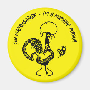 Portugiesische Rooster Early Riser Moderne Silhoue Magnet