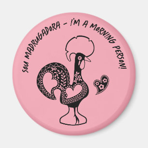 Portugiesische Rooster Early Riser Moderne Silhoue Magnet