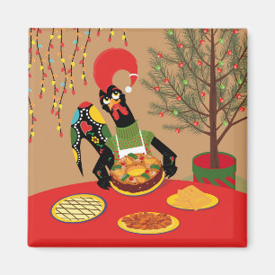 Portugiesische Rooster Sweet Christmas Magnet