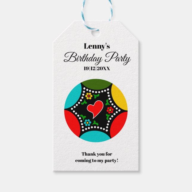 Portugiesische Roosterfarben Geschenkanhänger (Vorderseite)