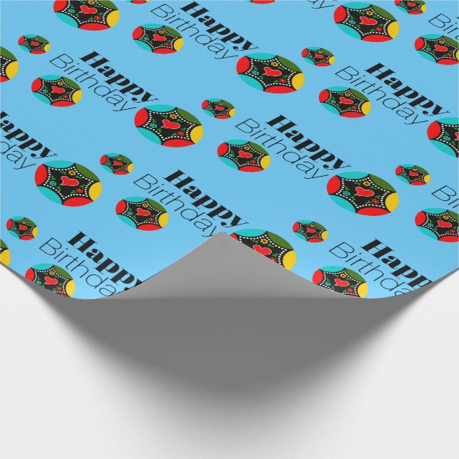 Portugiesische Roosterfarben Geschenkpapier (Ecke)