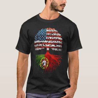 Portugiesische Roots American Grow Portugal Flag T-Shirt