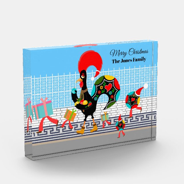 Portugiesische Roster-Geschenke und Baublumen-Para Fotoblock (Links)