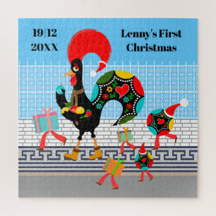 Portugiesische Roster Weihnachtsfeier Puzzle