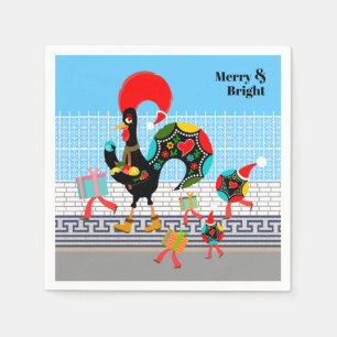 Portugiesische Roster Weihnachtsfeier Serviette