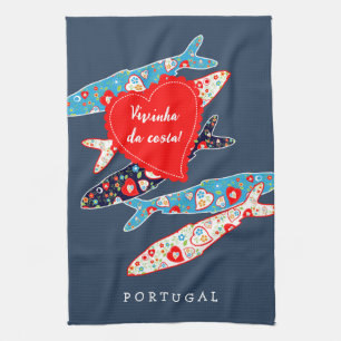 Portugiesische Sardinen Geschirrtuch