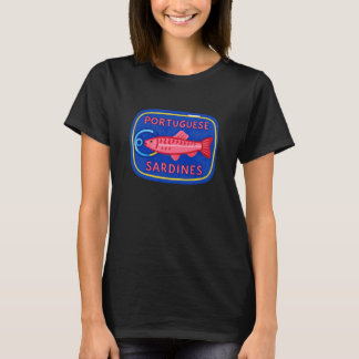 Portugiesische Sardinen Ozean Fischliebhaber Retro T-Shirt