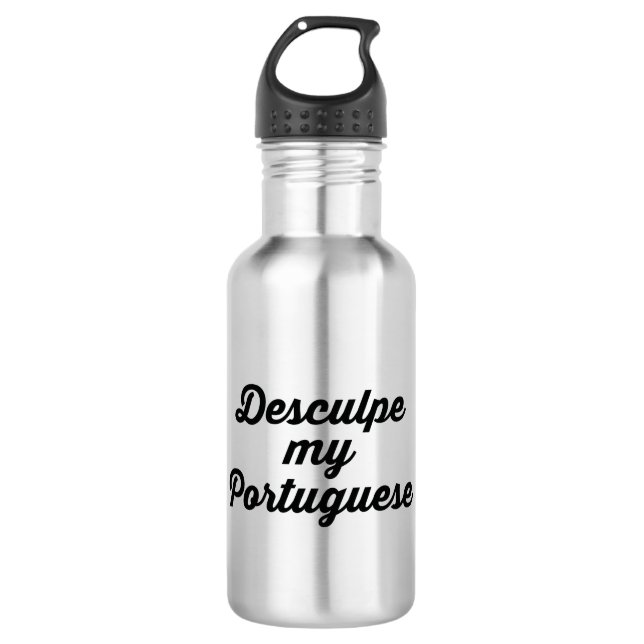 PORTUGIESISCHE SPRACHE EDELSTAHLFLASCHE (Vorderseite)