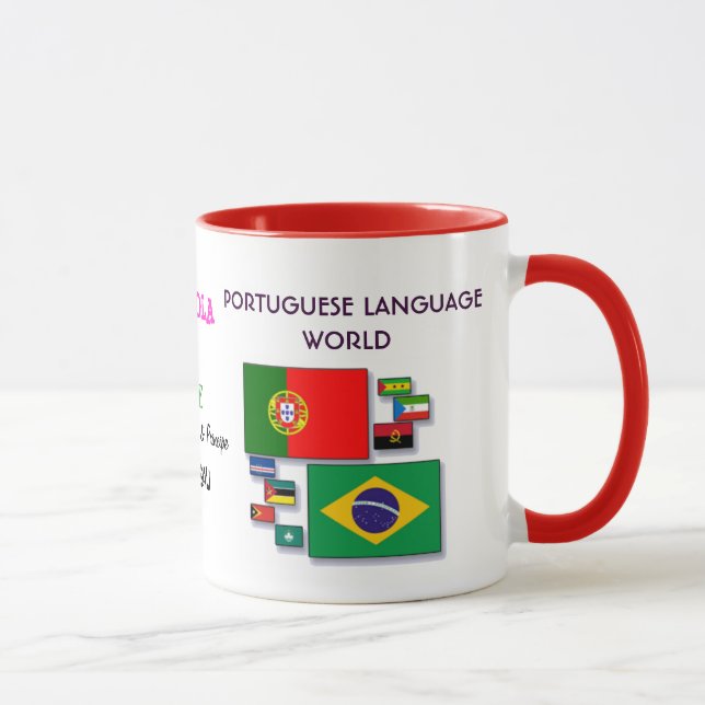 Portugiesische Sprachwelt-Tasse Tasse (Rechts)