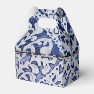 Portugiesische Tiles - Azulejo Blau und Weiße Flor Geschenkschachtel