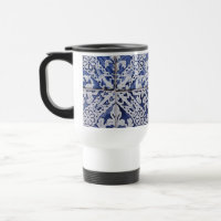 Portugiesische Tiles - Azulejo Blau und Weiße Flor