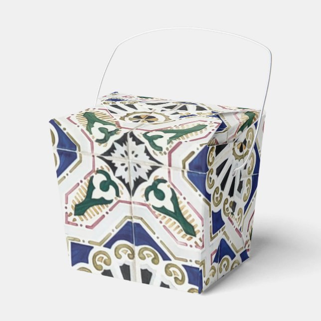 Portugiesische Tiles - Azulejo - farbenfrohe Geome Geschenkschachtel (Vorderseite)