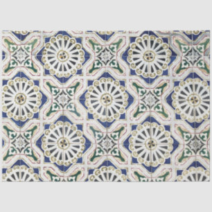 Portugiesische Tiles - Azulejo - farbenfrohe Geome Seidenpapier