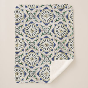 Portugiesische Tiles - Azulejo - farbenfrohe Geome Sherpadecke