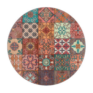 Portugiesische Tiles: Talavera Style Azulejo. Schneidebrett