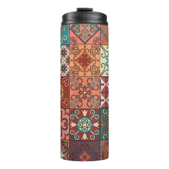 Portugiesische Tiles: Talavera Style Azulejo. Thermosbecher (Vorderseite)