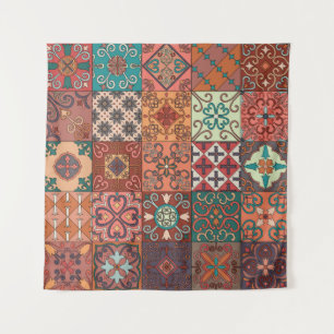 Portugiesische Tiles: Talavera Style Azulejo. Wandteppich