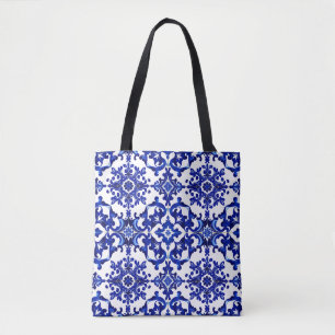 Portugiesische Tote-Bag mit Schnörkelmuster