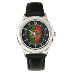 Portugiesische Touchfingerabdruckflagge Armbanduhr
