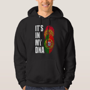 Portugiesische und kirgisische Mix-DNA-Flagge Hoodie
