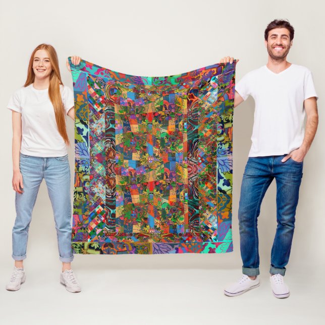 Portugiesische Volkskunst Fleecedecke (Beispiel)