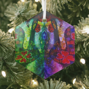 Portugiesische Volkskunst Ornament Aus Glas
