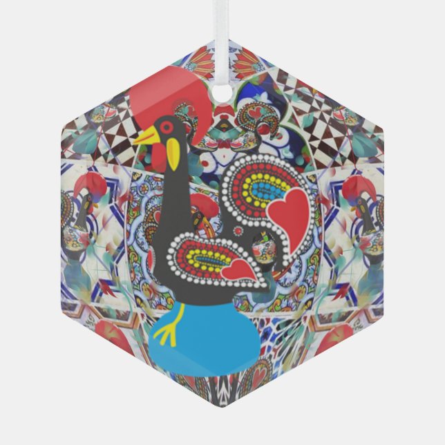 Portugiesische Volkskunst Ornament Aus Glas (Vorderseite)